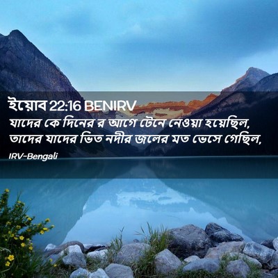 Picture 02 - ইয়োব 22:16 BENIRV - যাদের কে দিনের র - Bible Verse Picture
