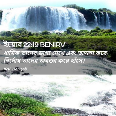 Picture 02 - ইয়োব 22:19 BENIRV - ধার্মিক তাদের - Bible Verse Picture