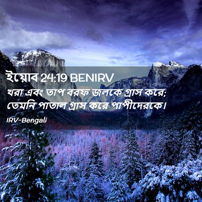 Picture 02 - ইয়োব 24:19 BENIRV - খরা এবং তাপ বরফ - Bible Verse Picture