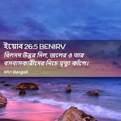 Picture 02 - ইয়োব 26:5 BENIRV - বিলদদ উত্তর দিল, - Bible Verse Picture