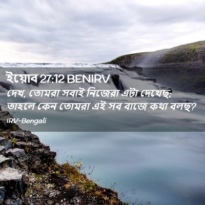 Picture 02 - ইয়োব 27:12 BENIRV - দেখ, তোমরা সবাই - Bible Verse Picture