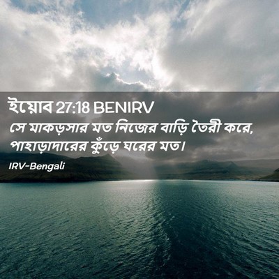 Picture 02 - ইয়োব 27:18 BENIRV - সে মাকড়সার মত - Bible Verse Picture