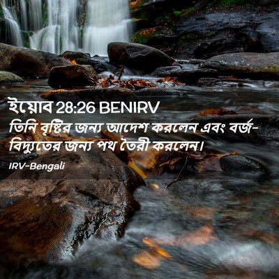 Picture 02 - ইয়োব 28:26 BENIRV - তিনি বৃষ্টির জন্য - Bible Verse Picture
