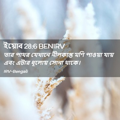 Picture 02 - ইয়োব 28:6 BENIRV - তার পাথর যেখানে - Bible Verse Picture