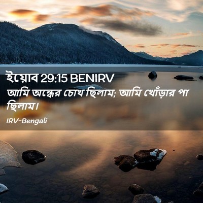 Picture 02 - ইয়োব 29:15 BENIRV - আমি অন্ধের চোখ - Bible Verse Picture