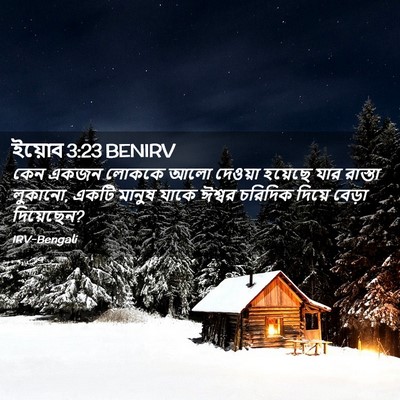 Picture 02 - ইয়োব 3:23 BENIRV - কেন একজন লোককে আলো - Bible Verse Picture