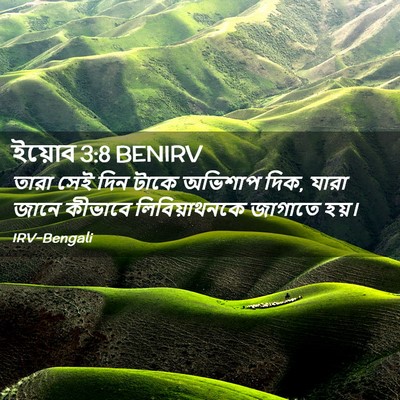 Picture 02 - ইয়োব 3:8 BENIRV - তারা সেই দিন টাকে - Bible Verse Picture