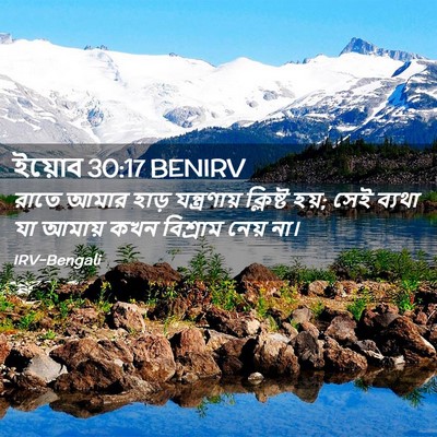 Picture 02 - ইয়োব 30:17 BENIRV - রাতে আমার হাড় - Bible Verse Picture