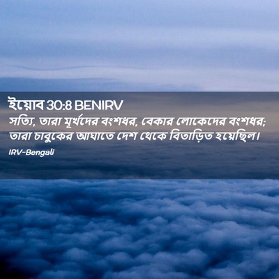 Picture 02 - ইয়োব 30:8 BENIRV - সত্যি, তারা - Bible Verse Picture