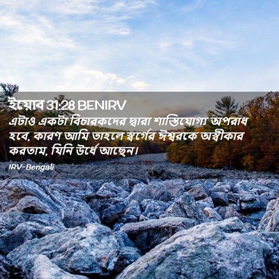 Picture 02 - ইয়োব 31:28 BENIRV - এটাও একটা - Bible Verse Picture