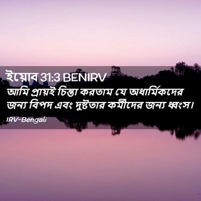 Picture 02 - ইয়োব 31:3 BENIRV - আমি প্রায়ই - Bible Verse Picture