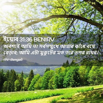 Picture 02 - ইয়োব 31:36 BENIRV - অবশ্যই আমি তা - Bible Verse Picture
