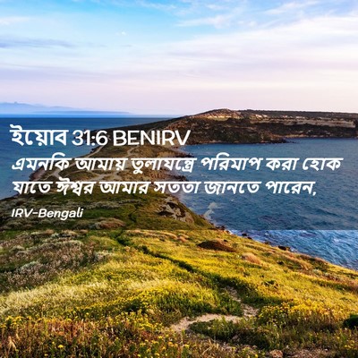 Picture 02 - ইয়োব 31:6 BENIRV - এমনকি আমায় - Bible Verse Picture