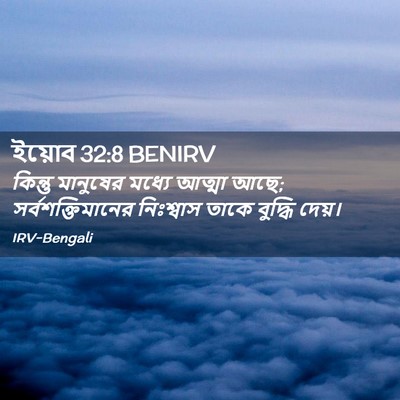 Picture 02 - ইয়োব 32:8 BENIRV - কিন্তু মানুষের - Bible Verse Picture