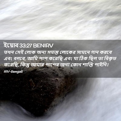 Picture 02 - ইয়োব 33:27 BENIRV - তখন সেই লোক অন্য - Bible Verse Picture