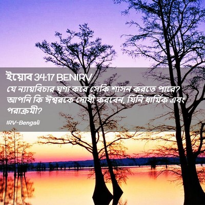 Picture 02 - ইয়োব 34:17 BENIRV - যে ন্যায়বিচার - Bible Verse Picture