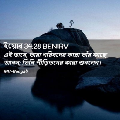 Picture 02 - ইয়োব 34:28 BENIRV - এই ভাবে, তারা - Bible Verse Picture