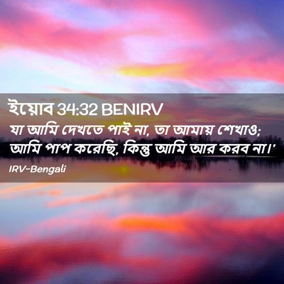 Picture 02 - ইয়োব 34:32 BENIRV - যা আমি দেখতে পাই - Bible Verse Picture