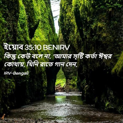 Picture 02 - ইয়োব 35:10 BENIRV - কিন্তু কেউ বলে না, - Bible Verse Picture