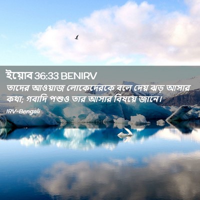 Picture 02 - ইয়োব 36:33 BENIRV - তাদের আওয়াজ - Bible Verse Picture