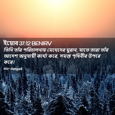 Picture 02 - ইয়োব 37:12 BENIRV - তিনি তাঁর - Bible Verse Picture