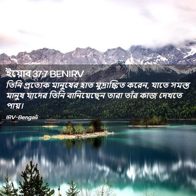 Picture 02 - ইয়োব 37:7 BENIRV - তিনি প্রত্যেক - Bible Verse Picture