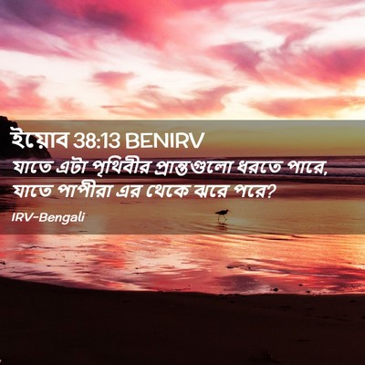 Picture 02 - ইয়োব 38:13 BENIRV - যাতে এটা পৃথিবীর - Bible Verse Picture