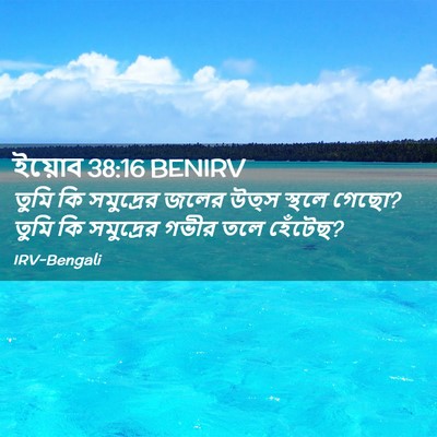 Picture 02 - ইয়োব 38:16 BENIRV - তুমি কি সমুদ্রের - Bible Verse Picture