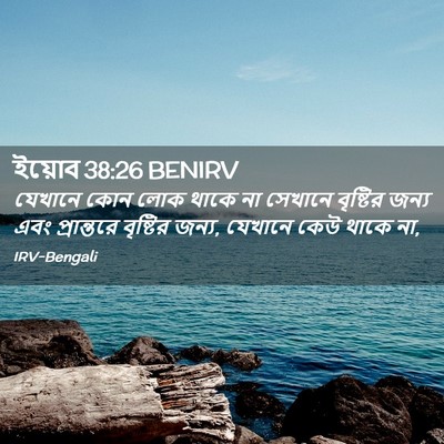 Picture 02 - ইয়োব 38:26 BENIRV - যেখানে কোন লোক - Bible Verse Picture
