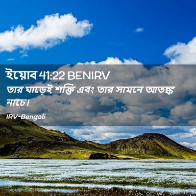 Picture 02 - ইয়োব 41:22 BENIRV - তার ঘাড়েই শক্তি - Bible Verse Picture