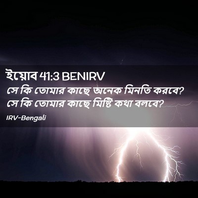 Picture 02 - ইয়োব 41:3 BENIRV - সে কি তোমার কাছে - Bible Verse Picture