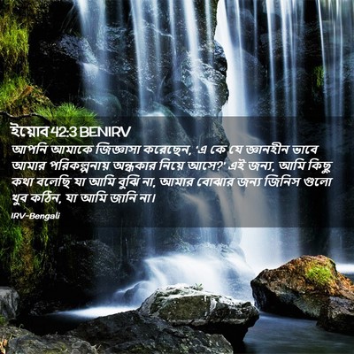 Picture 02 - ইয়োব 42:3 BENIRV - আপনি আমাকে - Bible Verse Picture