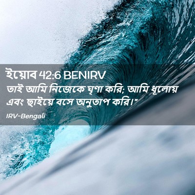 Picture 02 - ইয়োব 42:6 BENIRV - তাই আমি নিজেকে - Bible Verse Picture
