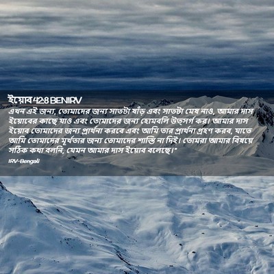 Picture 02 - ইয়োব 42:8 BENIRV - এখন এই জন্য, - Bible Verse Picture