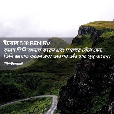 Picture 02 - ইয়োব 5:18 BENIRV - কারণ তিনি আঘাত - Bible Verse Picture