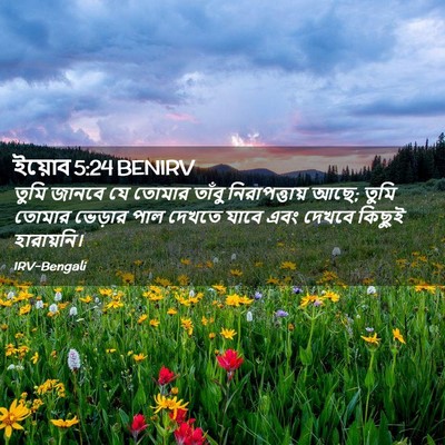 Picture 02 - ইয়োব 5:24 BENIRV - তুমি জানবে যে - Bible Verse Picture