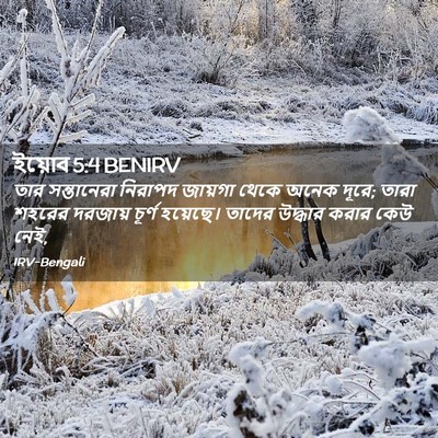 Picture 02 - ইয়োব 5:4 BENIRV - তার সন্তানেরা - Bible Verse Picture