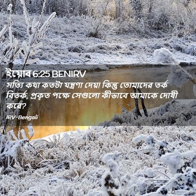 Picture 02 - ইয়োব 6:25 BENIRV - সত্যি কথা কতটা - Bible Verse Picture
