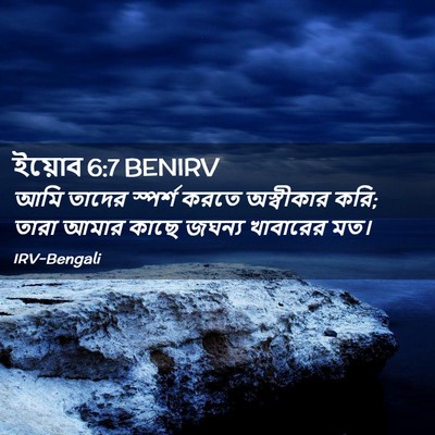 Picture 02 - ইয়োব 6:7 BENIRV - আমি তাদের স্পর্শ - Bible Verse Picture