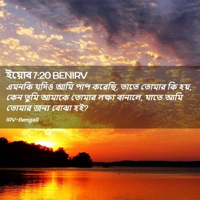 Picture 02 - ইয়োব 7:20 BENIRV - এমনকি যদিও আমি পাপ - Bible Verse Picture