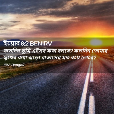 Picture 02 - ইয়োব 8:2 BENIRV - কতদিন তুমি এইসব - Bible Verse Picture