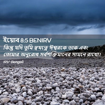 Picture 02 - ইয়োব 8:5 BENIRV - কিন্তু যদি তুমি - Bible Verse Picture