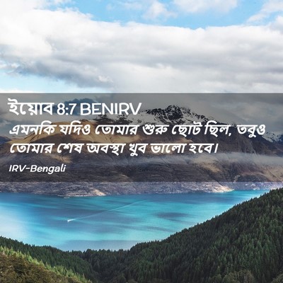 Picture 02 - ইয়োব 8:7 BENIRV - এমনকি যদিও তোমার - Bible Verse Picture