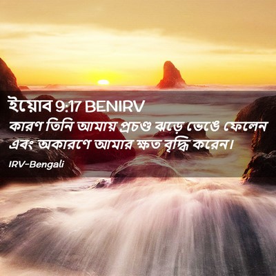 Picture 02 - ইয়োব 9:17 BENIRV - কারণ তিনি আমায় - Bible Verse Picture