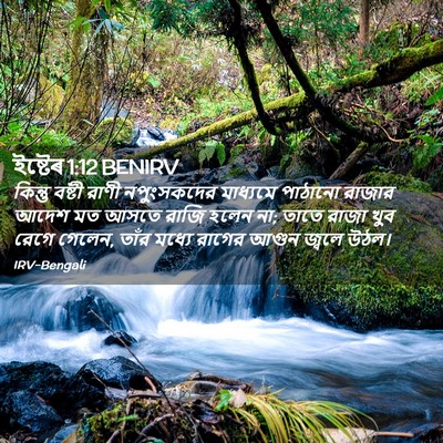 Picture 02 - ইষ্টেৰ 1:12 BENIRV - কিন্তু বষ্টী রাণী - Bible Verse Picture