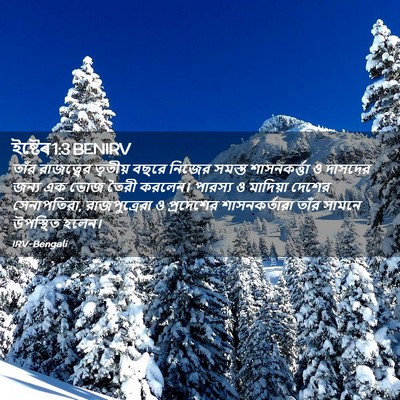Picture 02 - ইষ্টেৰ 1:3 BENIRV - তাঁর রাজত্বের - Bible Verse Picture
