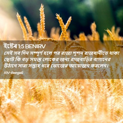 Picture 02 - ইষ্টেৰ 1:5 BENIRV - সেই সব দিন - Bible Verse Picture
