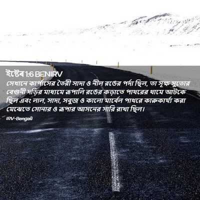 Picture 02 - ইষ্টেৰ 1:6 BENIRV - সেখানে কার্পাসের - Bible Verse Picture