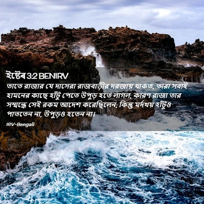 Picture 02 - ইষ্টেৰ 3:2 BENIRV - তাতে রাজার যে - Bible Verse Picture