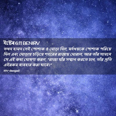 Picture 02 - ইষ্টেৰ 6:11 BENIRV - তখন হামন সেই পোশাক - Bible Verse Picture